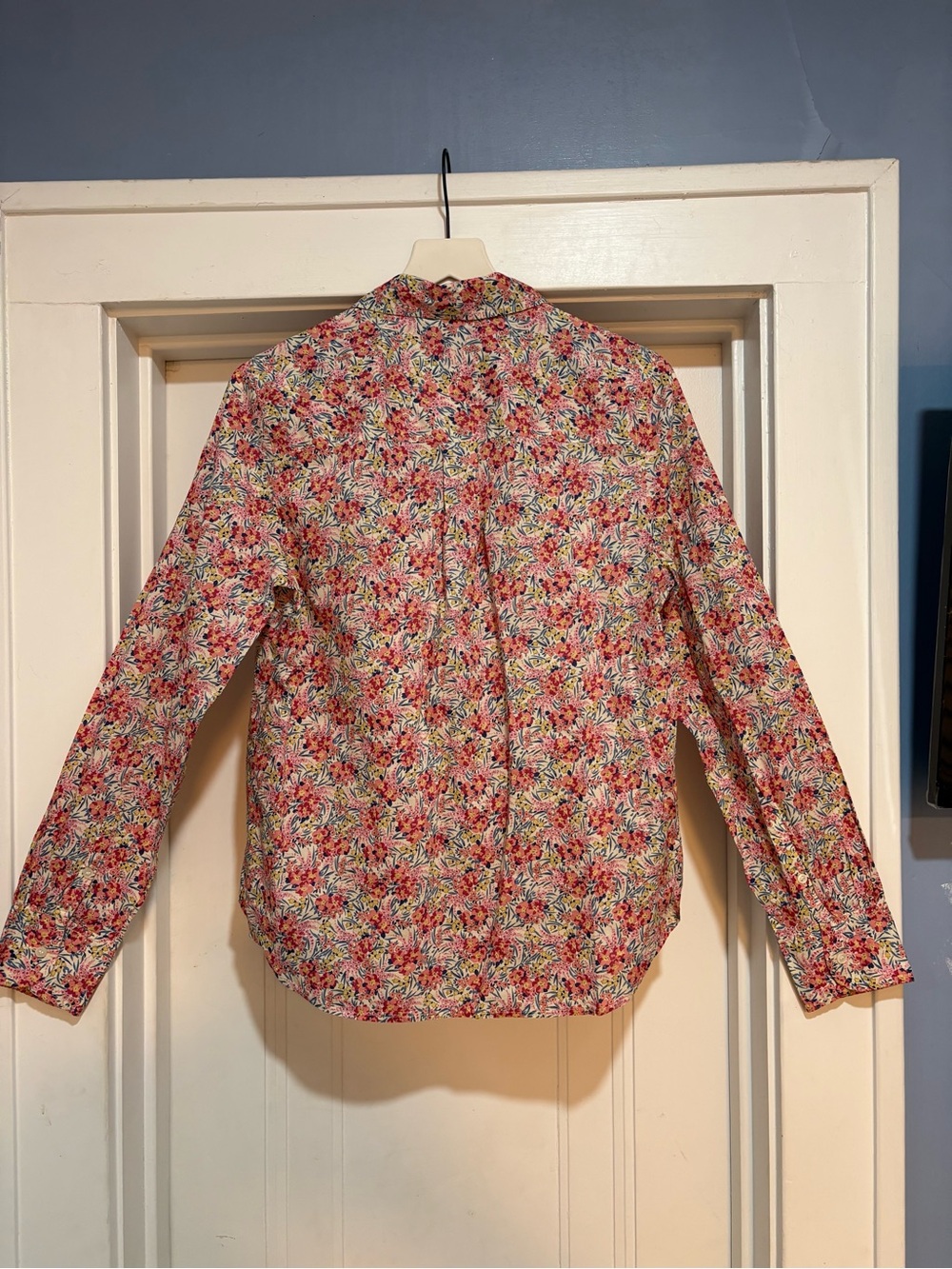 J.Crew Liberty London 100% Cotton Swirling Petals Floral Popover Shirt Blouse 6 - Picture 5 of 12